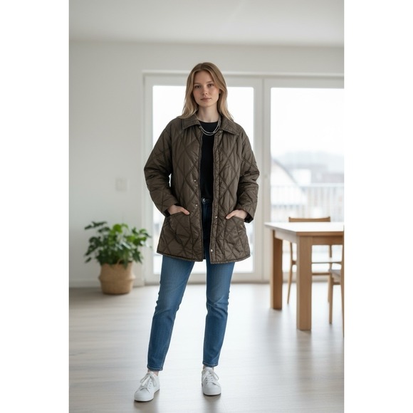 Vtg 60s Olive Quilted Field Chore Coats‎ & Clark Insulated Zipper Jacket fits M